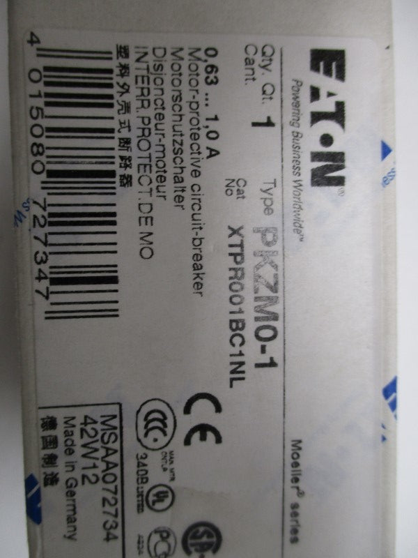 EATON PKZM0-1 MOTOR PROTECTIVE CIRCUIT BREAKER 0,62-1,0A  NSMP