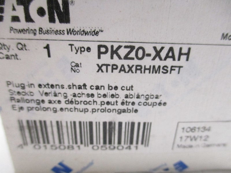 EATON PKZ0-XAH PLUG-IN EXTENSION SHAFT  NSMP
