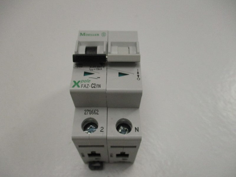 KLOCKNER MOELLER FAZ-C2/1N CIRCUIT BREAKER 2A  NSMP