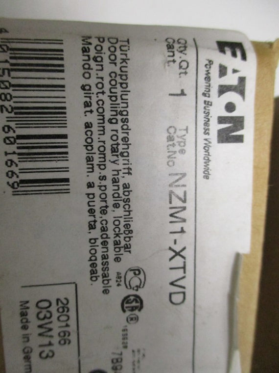 EATON NZM1-XTVD DOOR COUPLING ROTARY HANDLE (AS IS)  NSMP