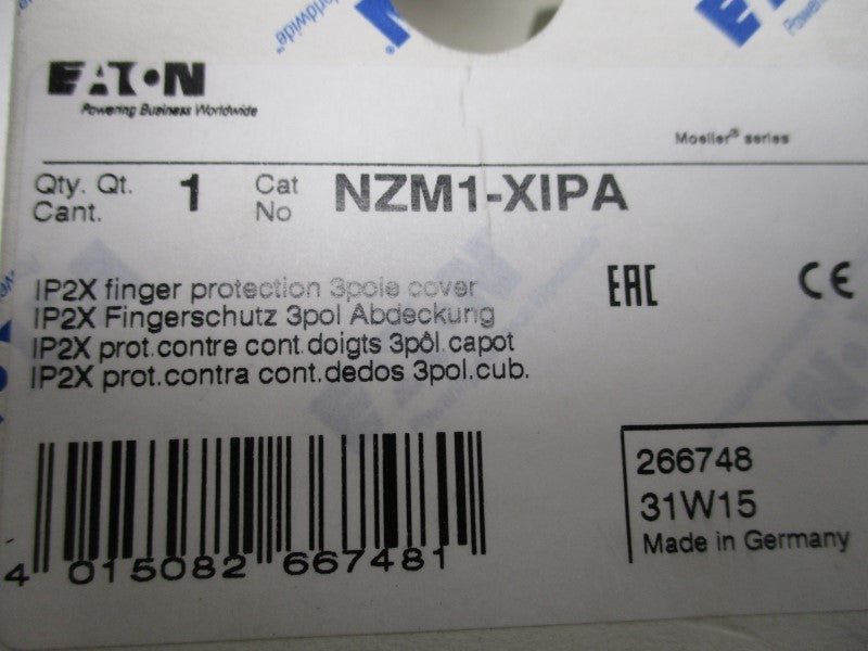 EATON NZM1-XIPA FINGER PROTECTION 3P COVER  NSMP