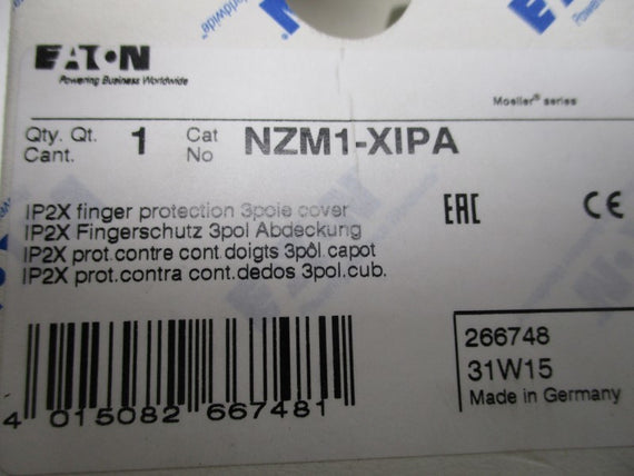 EATON NZM1-XIPA FINGER PROTECTION 3P COVER  NSMP