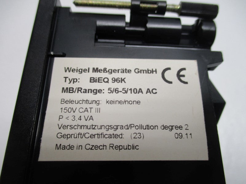 WEIGEL BiEQ96K PANEL METER 5/6-5/10AAC  NSNP