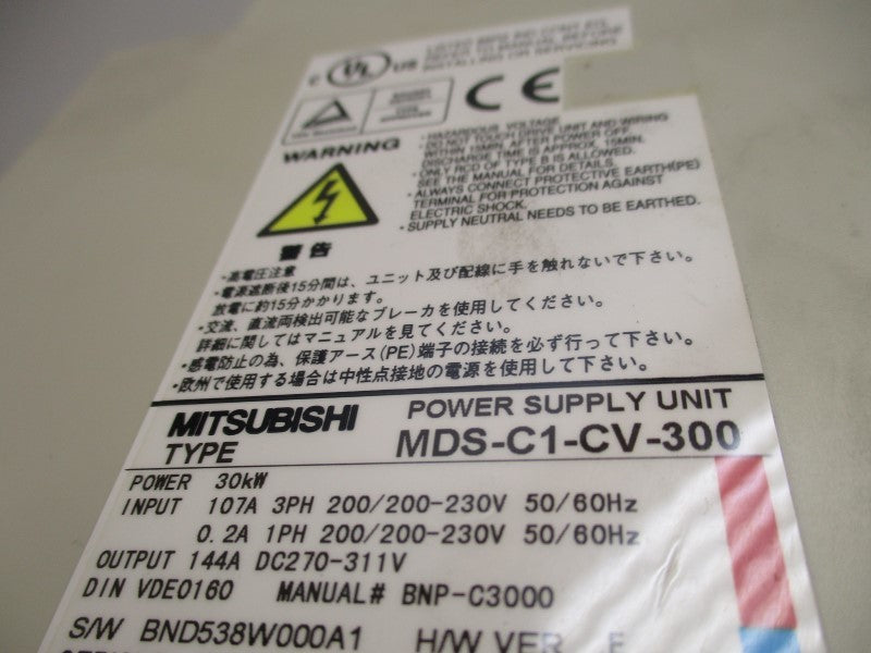 MITSUBISHI MDS-C1-CV-300 POWER SUPPLY UNIT (REPAIRED)  UNMP