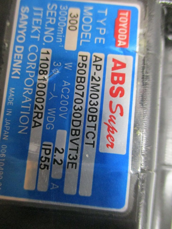 SANYO AP-2M030BTCT SERVO MOTOR RPM:3000  NSNP