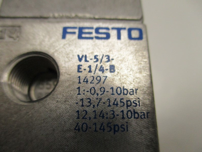 FESTO VL-5/3-E-1/4-B PNEUMATIC VALVE  NSNP