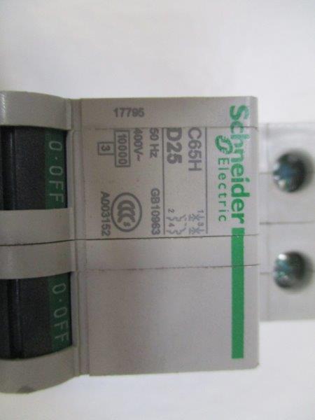 SCHNEIDER C65H-D25 CIRCUIT BREAKER 25A 400V  NSNP