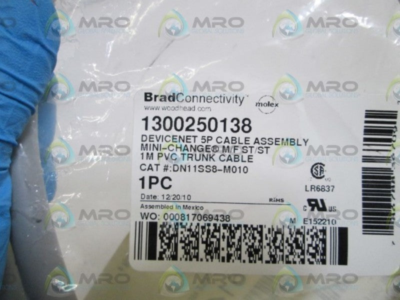 BRAD CONNECTIVITY CABLE ASSEMBLY 1300250138  NSMP