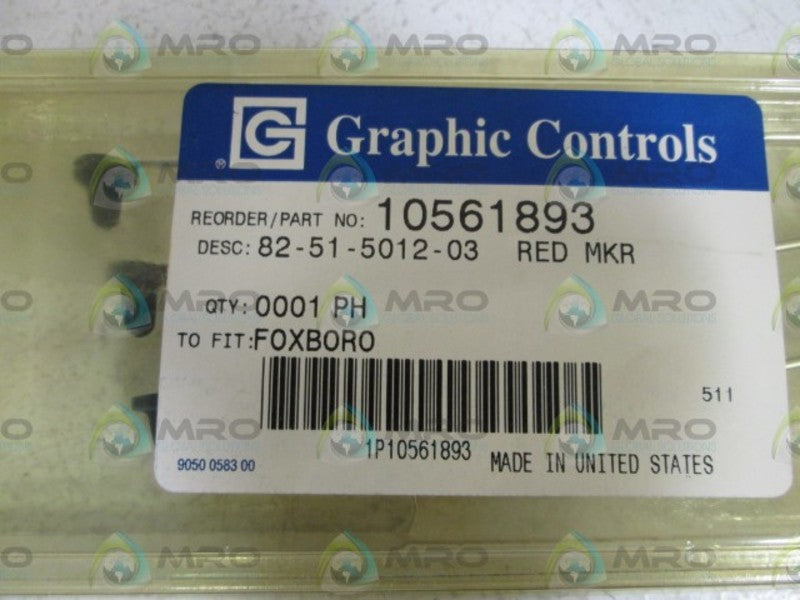 LOT OF 3 GRAPHIC CONTROLS RED MKR 10561893 ORIGINAL PACKAGE