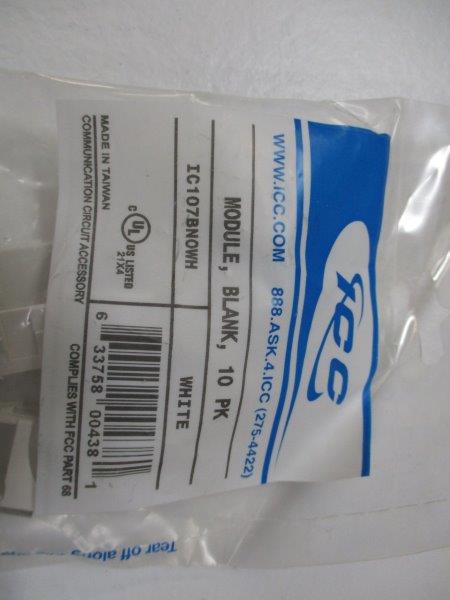 ICC IC107BN0WH (PKG. OF 10)  NSMP