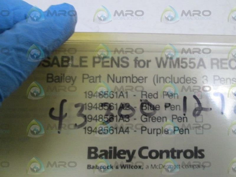 LOT OF 3 BAILEY CONTROLS RED PEN 1948561A1 ORIGINAL PACKAGE