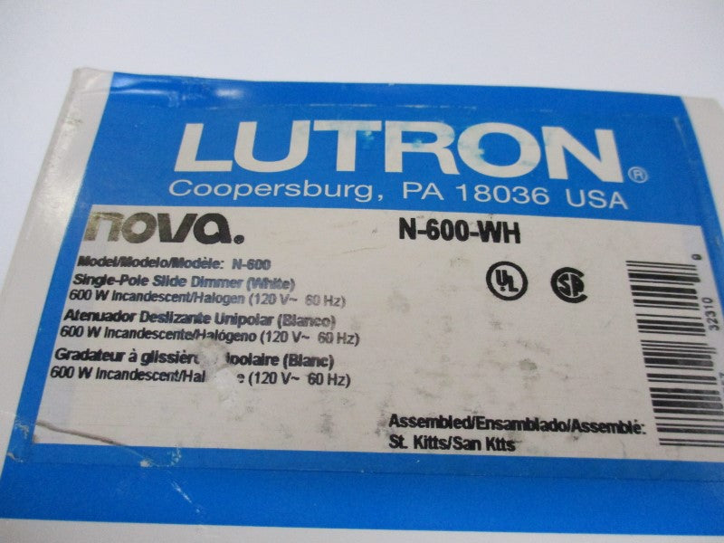 LUTRON N-600-WH  NSMP