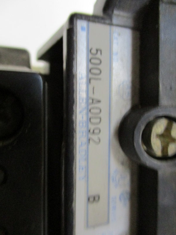 INDUSTRIAL SPARE PART 500L-AOD92 CONTACTOR SER. B 200-208V  UNMP
