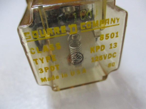 SQUARE D 8501-KPD13 RELAY 125VDC  UNMP