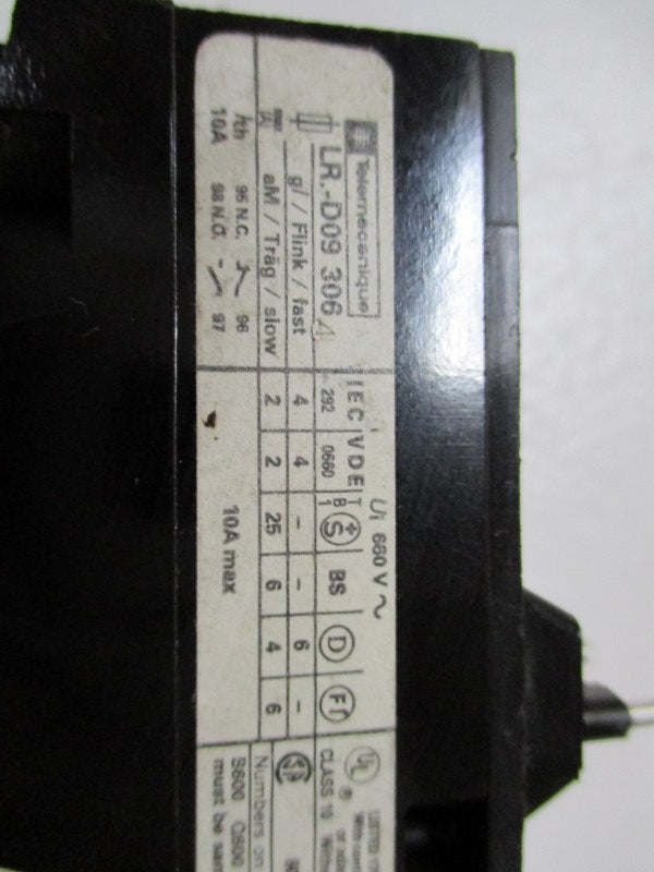 TELEMECANIQUE LR-D09306 (AS PICTURED)  UNMP