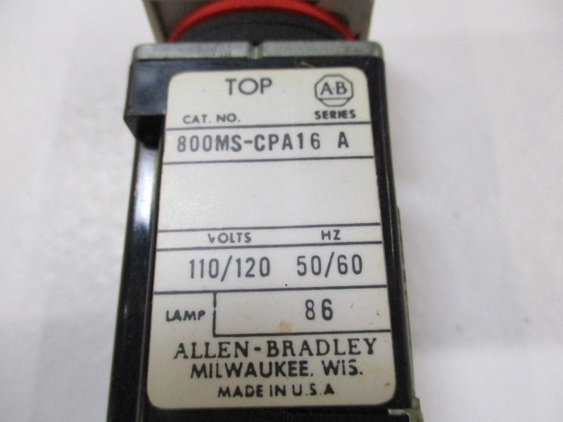 INDUSTRIAL SPARE PART 800MS-CPA16 PUSHBUTTON SER. A (AS PICTURED)   UNMP