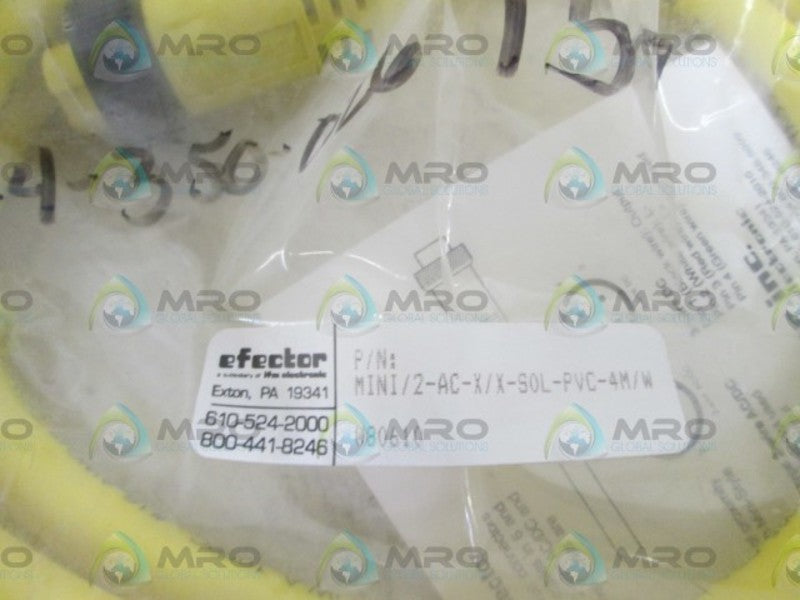 IFM EFECTOR MINI/2-AC-X/X-S0L-PVC-4M/W CABLE CONNECTOR NSMP