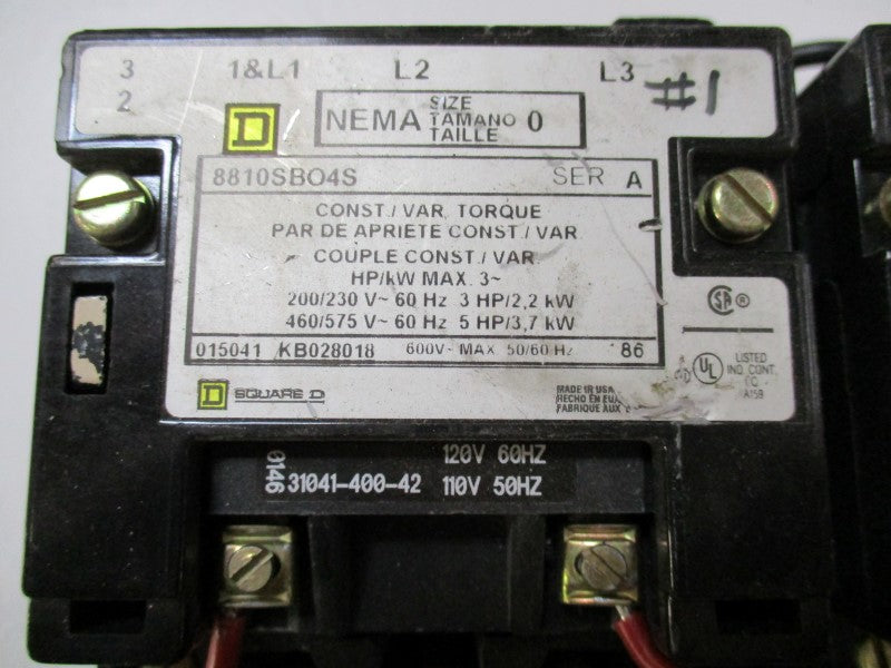SQUARE D 8810SBO4S  UNMP