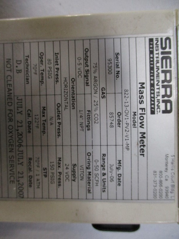 SIERRA 822-13-OV1-PV2-V1-MP  UNMP
