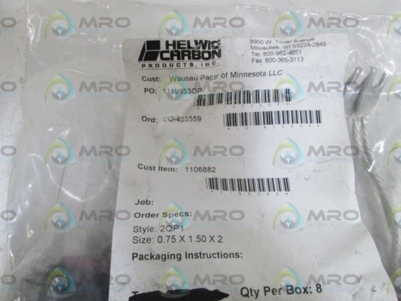 LOT OF 8 HELWIG CARBON BRUSH 1106882 NSNP IN BAG