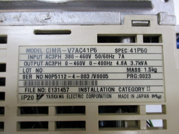 YASKAWA CIMR-V7AC41P5  UNMP