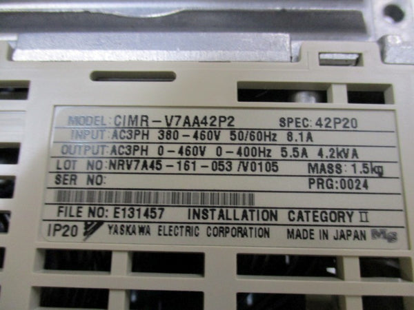 YASKAWA CIMR-V7AA24P2   NSMP