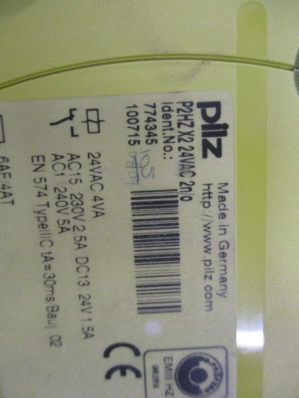 PILZ P2HZX2-24VAC-2N/O  UNMP