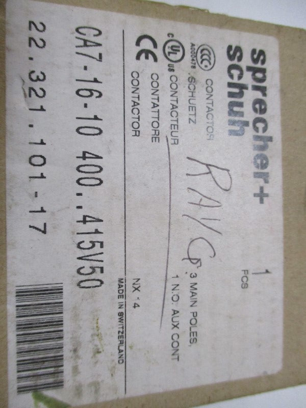 SPRECHER+SCHUH CA7-16-10-400 400-415V  NSMP