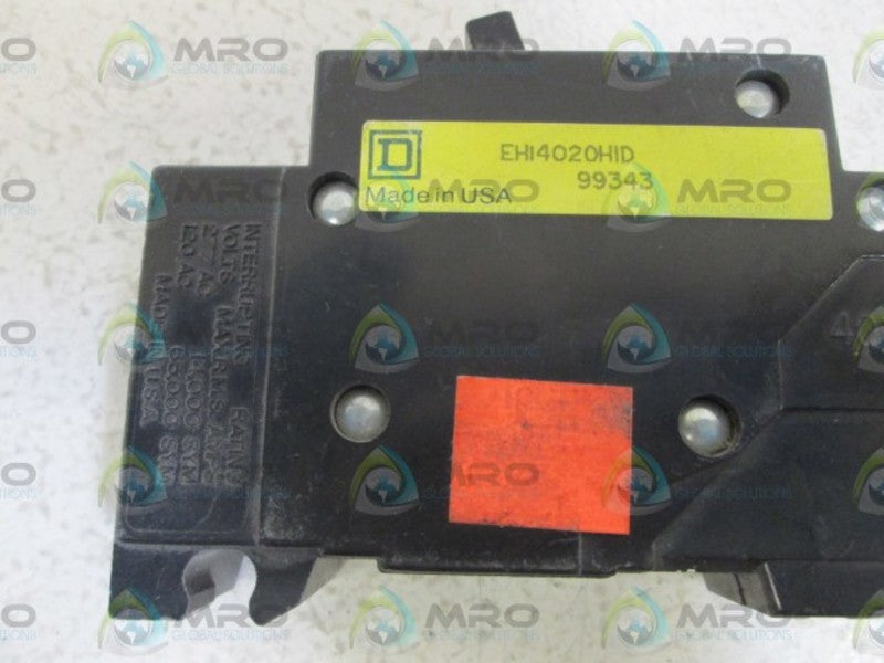 SQUARE D CIRCUIT BREAKER EHI4020HID UNMP