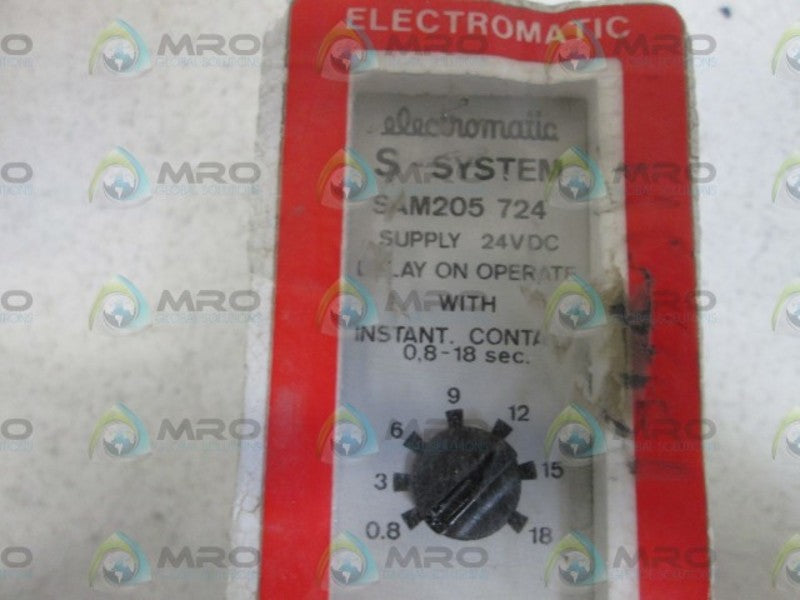 ELECTROMATIC TIME DELAY 0.8-18 SEC. SAM205-724   NSMP