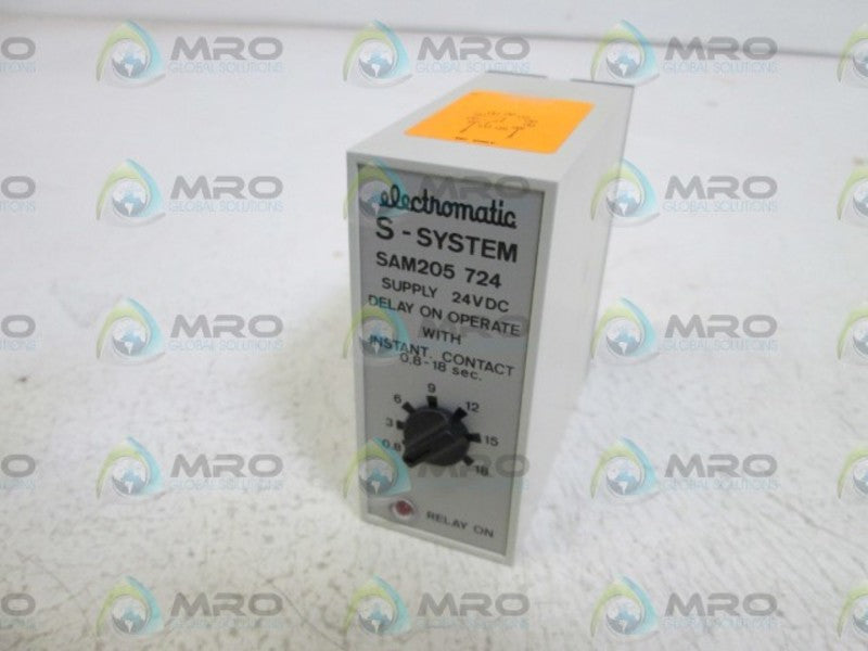 ELECTROMATIC TIME DELAY 0.8-18 SEC. SAM205-724   NSMP