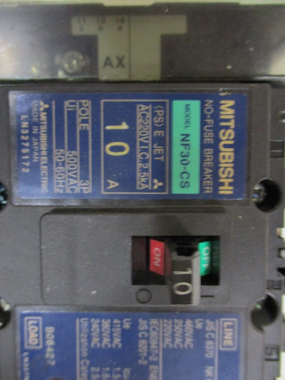 MITSUBISHI NF30-CS CIRCUIT BREAKER 10A 220VAC  NSNP