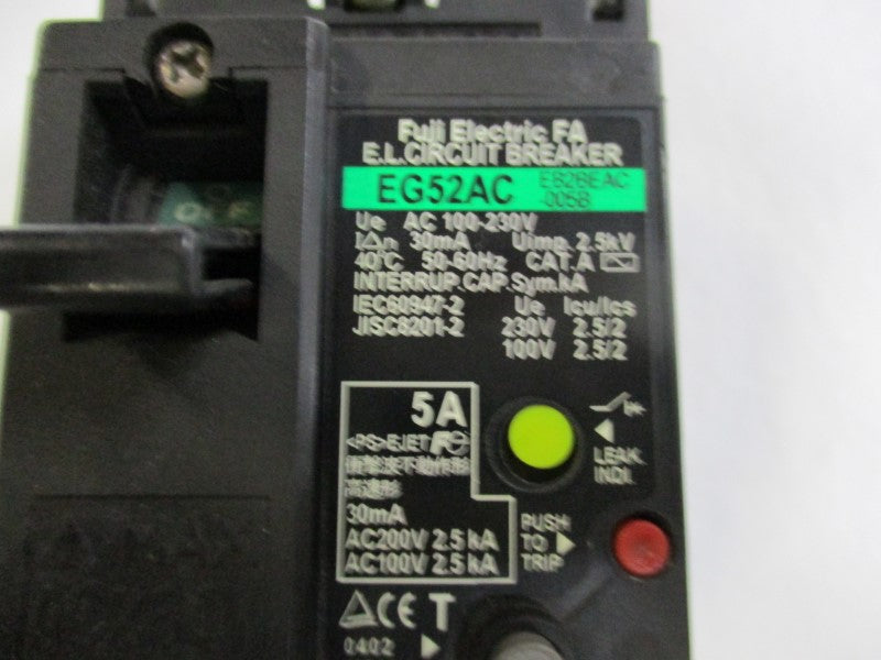FUJI ELECTRIC EG52AC EB2BEAC-005B 5A 200VAC  NSNP