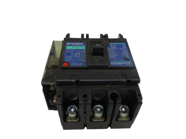 MITSUBISHI NF100-CW CIRCUIT BREAKER 100A 220VAC (AS PICTURED)  NSNP