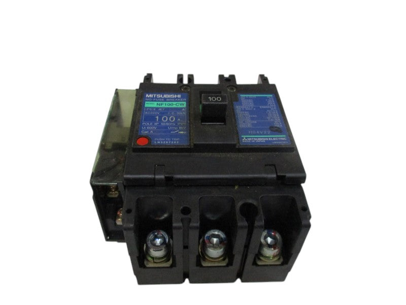 MITSUBISHI NF100-CW CIRCUIT BREAKER 100A 220VAC (AS PICTURED)  NSNP