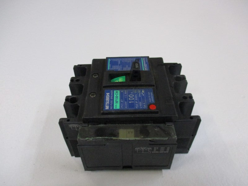 MITSUBISHI NF100-CW CIRCUIT BREAKER 100A 220VAC (AS PICTURED)  NSNP