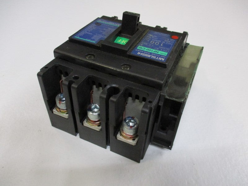 MITSUBISHI NF100-CW CIRCUIT BREAKER 100A 220VAC (AS PICTURED)  NSNP