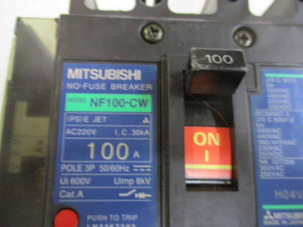 MITSUBISHI NF100-CW CIRCUIT BREAKER 100A 220VAC  NSNP