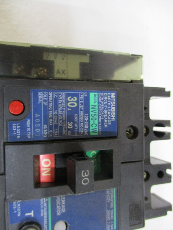 MITSUBISHI NV50-CW CIRCUIT BRAEKER 30A 120-240VAC  UNMP