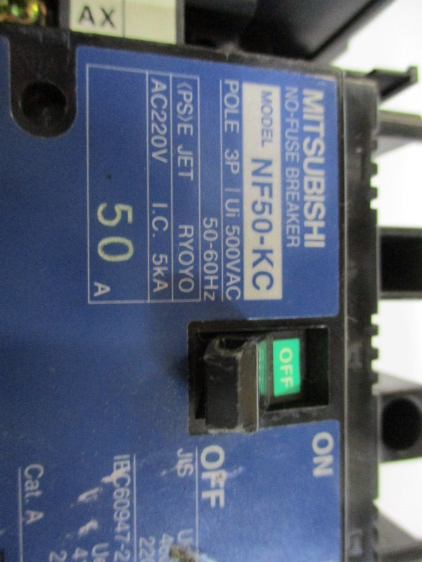 MITSUBISHI NF50-KC CIRCUIT BREAKER 50A 220VAC  UNMP