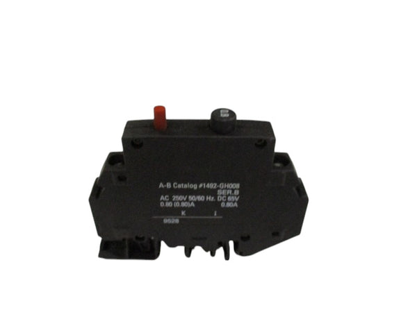 ALLEN BRADLEY 1492-GH008 CIRCUIT BREAKER SER. B 0.80A  UNMP
