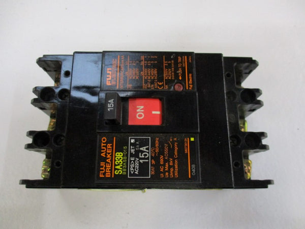 FUJI ELECTRIC SA33B BB3ASB-015 CIRCUIT BREAKER 15A 220VAC  UNMP
