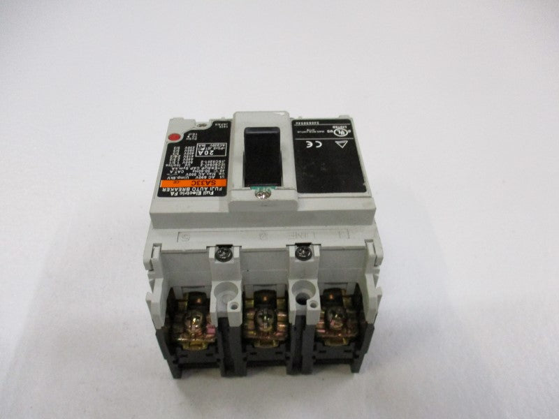 FUJI ELECTRIC SA33C-CE CIRCUIT BREAKER 20A 220VAC  UNMP