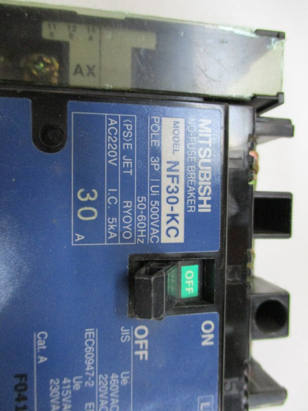 MITSUBISHO NF30-KC CIRCUIT BREAKER 30A 220VAC  UNMP