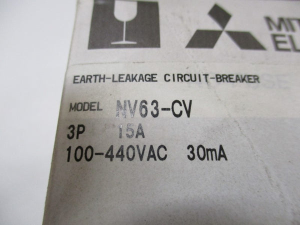 MITSUBISHI NV63-CV CIRCUIT BREAKER 15A 100-440VAC  NSMP