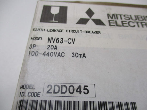 MITSUBISHI NV63-CV CIRCUIT BREAKER 20A 100-440VAC  NSMP