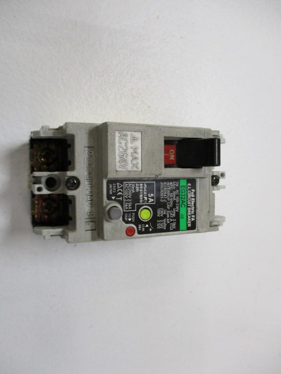 FUJI ELECTRIC EG32AC-CE CIRCUIT BREAKER 5A 200VAC  UNMP
