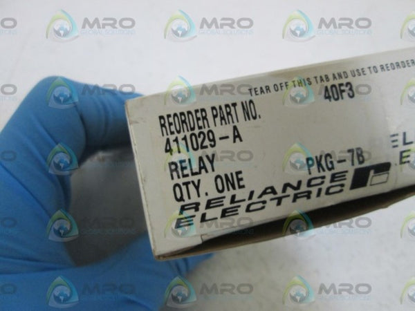 RELIANCE ELECTRIC RELAY 115V 411029-A NSMP