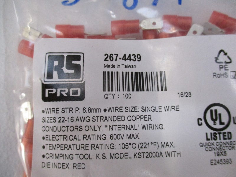 RS PRO 267-4439 (PKG OF 100)  NSMP