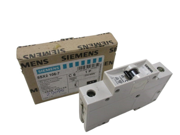 SIEMENS 5SX2-106-7 CIRCUIT BREAKER 6A 230/400V NSMP